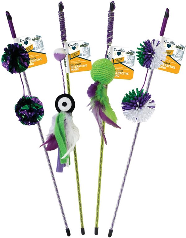 OurPets Ball Teaser Interactive Wand Cat Toy