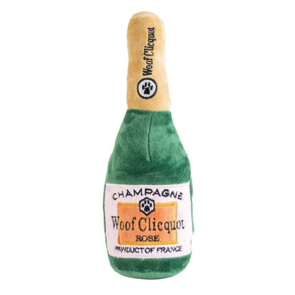 Woof Clicquot Rose' Champagne Bottle