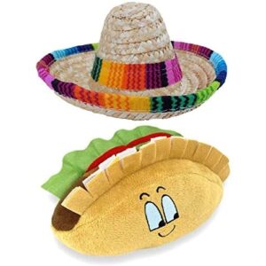 Dog Sombrero and Taco Plush Pack