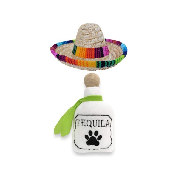 Dog Sombrero and Tequila Plush Pack