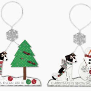 Dog on Snow Ornament