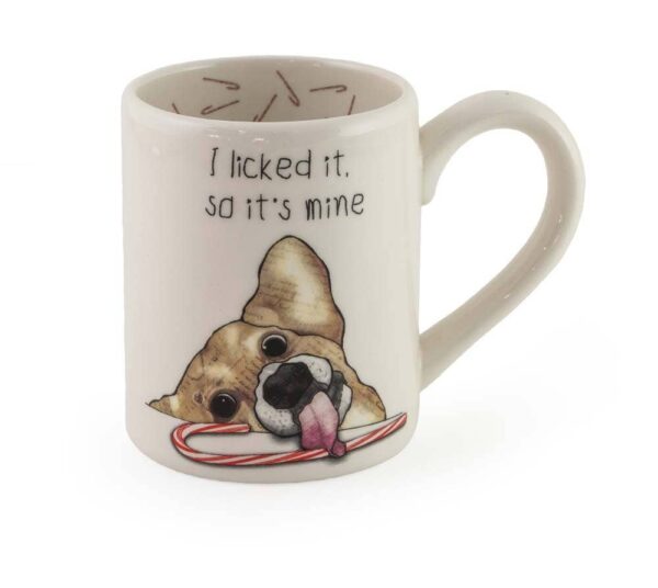 I Licked It Christmas Dog Ceramic Mug