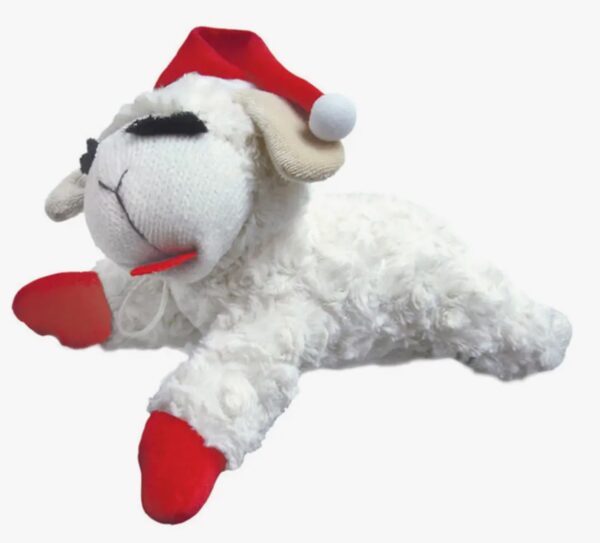 Holiday Lamb Chop w/ Santa Hat 6 in