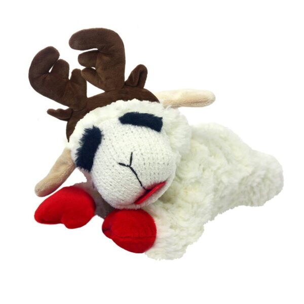 Multipet Holiday Lamb Chop w/Antlers 6 in