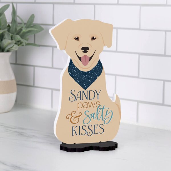 Sandy Paws & Salty Kisses Dog Shape Decor