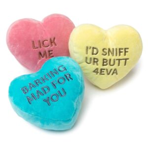FuzzYard Dog Toy Candy Hearts 3pk