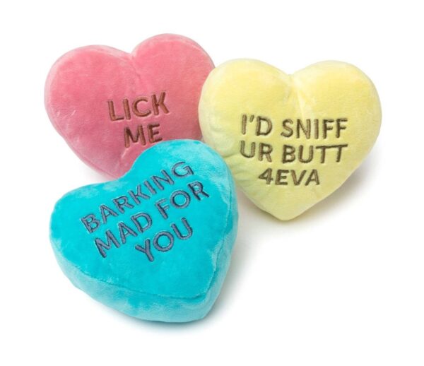 FuzzYard Dog Toy Candy Hearts 3pk