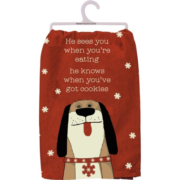 Kitchen Towel - He Knows When You've Got Cookies
