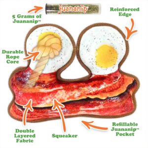 Tuffer Chewer Refillable Eggs and Bacon Toy - Image 2