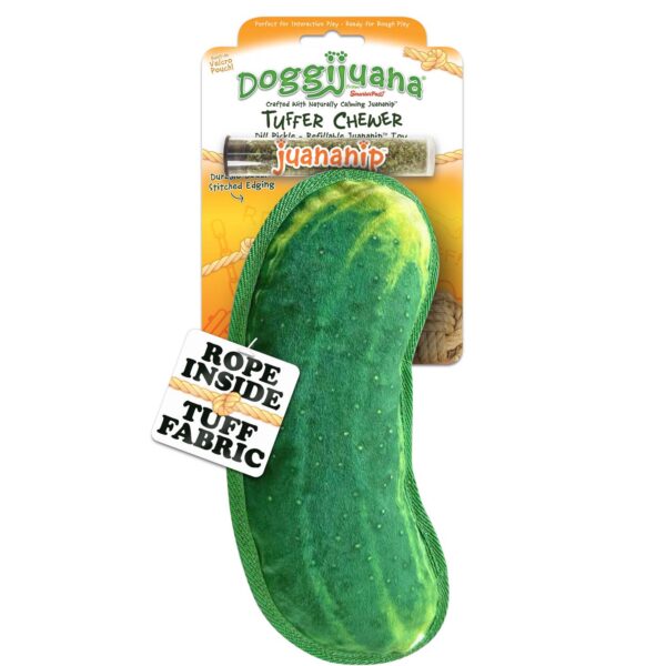 Tuffer Chewer Refillable Dill Pickle Toy