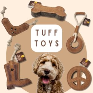 Tuff Toys Leather Dog Toys