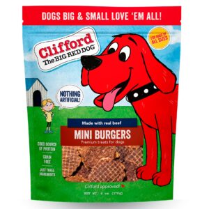 Clifford the Big Red Dog Mini Burgers 6 oz Dog Treats Chews