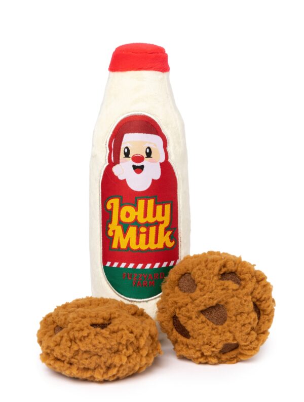 Jolly Milk & Cookies Plush Dog Toy 3PK