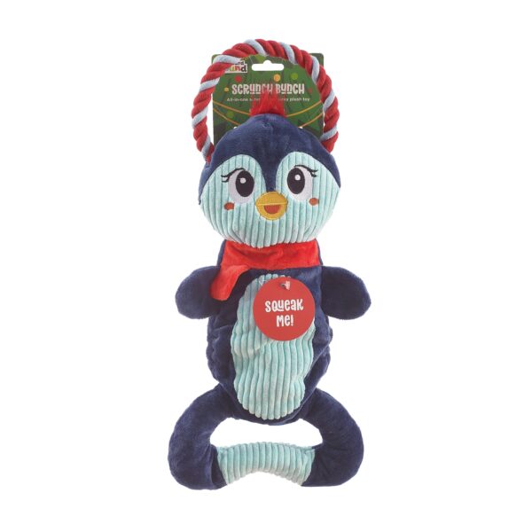 Scrunch Bunch Penguin Rope Dog Toy Navy