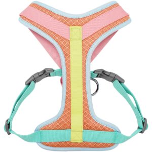 Vibrant Mesh Padded Ultra Cool Lightweight Dog Harness Vest-Orange