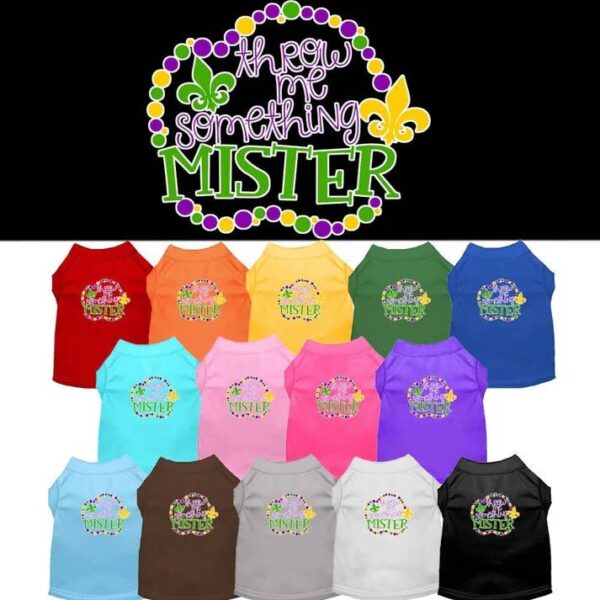 Throw Me Something Mardi Gras Purple Dog Shirt