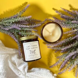 Bahati Pets -Let Them Eat Grass: Sweet Grass Soy 8oz Candle
