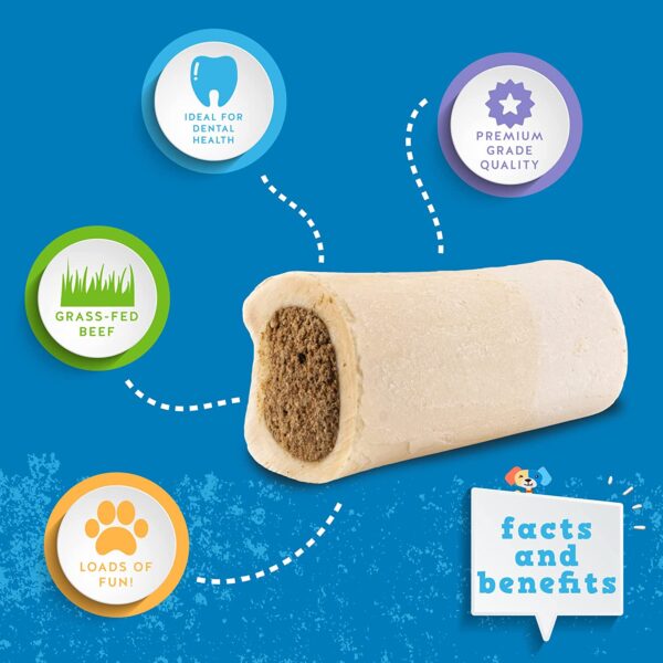 3-4 Inch Stuffed Bone Filled with Peanut Butter