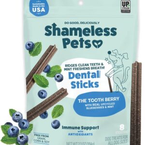 Shameless Pets Dental Sticks Blueberry & Mint