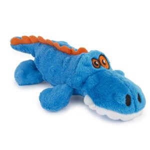 Just For Me Gator W/Chew Guard Plush Dog Toy Blue