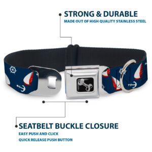 Sailboats and Anchor Buckle Collar